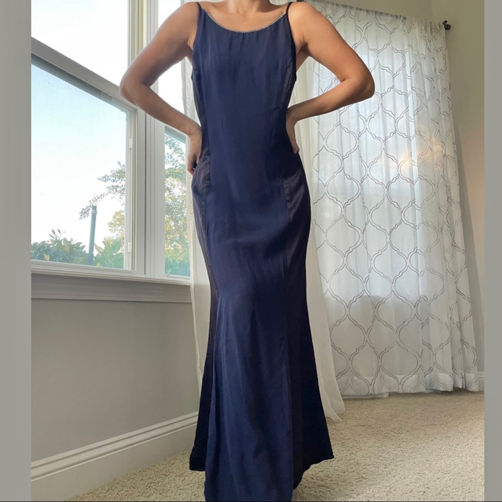 VTG [Gunne Sax] colorblock gown